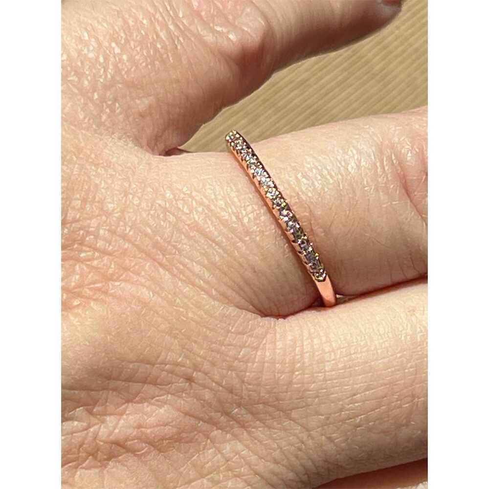 Rose Gold Zircon Ring 8 - Picture 4 of 14